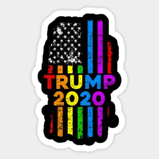 Lgbt Flag Gay For Trump 2020 Sticker